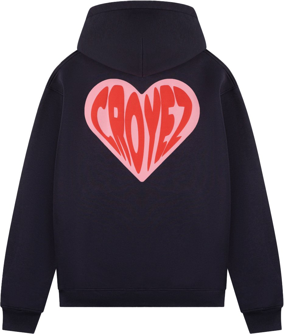 Croyez Croyez Puffed Heart Hoodie Blauw