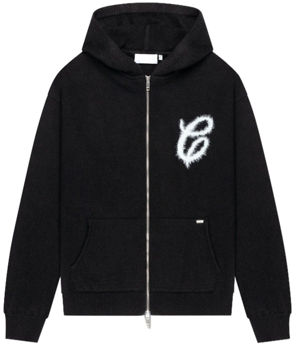 Croyez Croyez Fluffy Essence Knit Zip-Hoodie Zwart