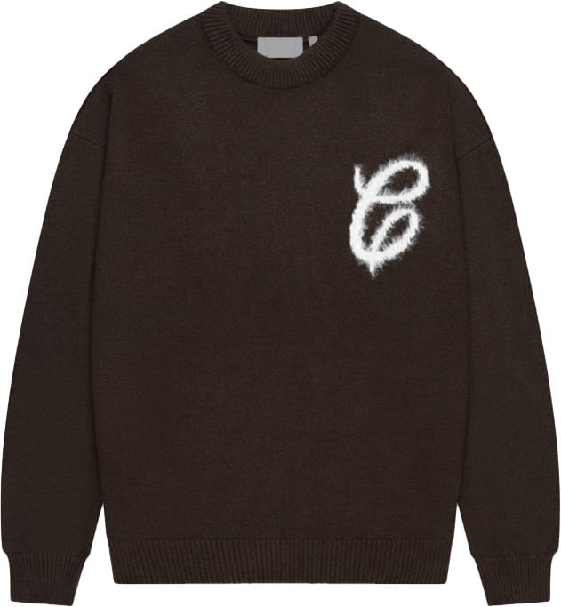 Croyez Croyez Fluffy Essence Knit Sweater Bruin