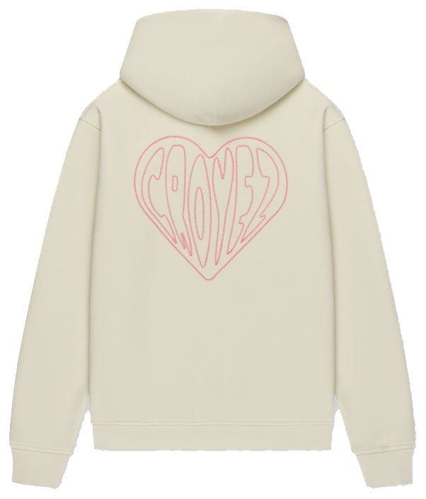 Croyez Croyez Stitched Heart Hoodie Wit