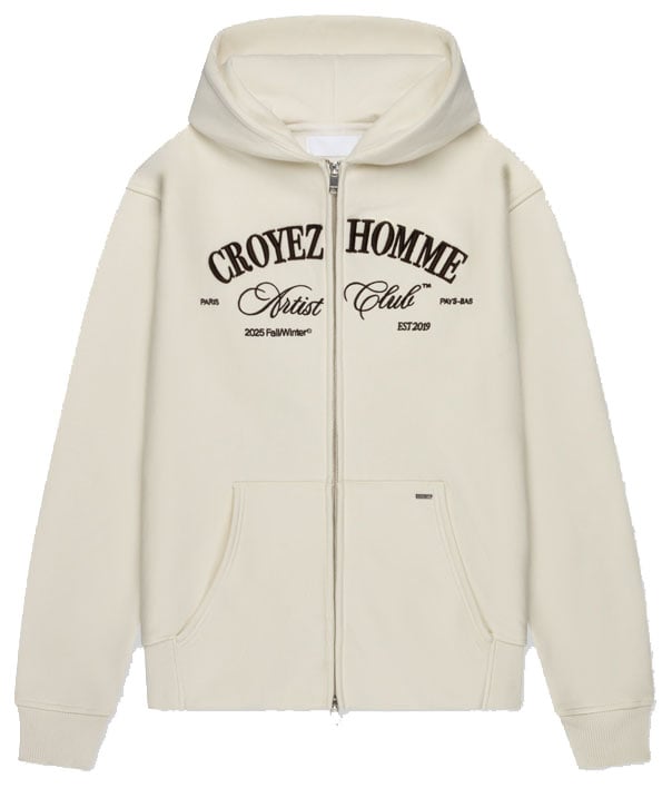 Croyez Croyez Artist Club Zip-Hoodie Wit