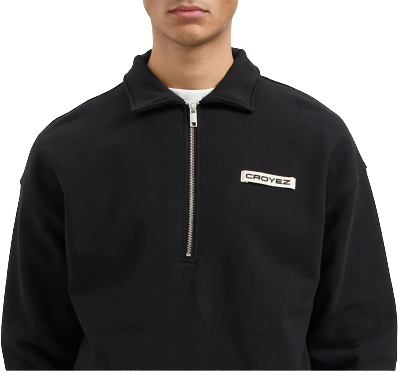 Croyez Croyez Etiquette Half-zip Sweaters Zwart Cr2-pf25-02 Zwart