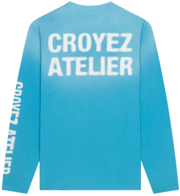 Croyez Croyez Sprayed Atelier Longsleeve T-Shirt Blauw