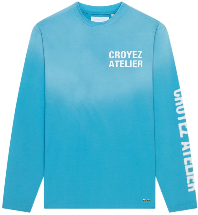 Croyez Croyez Sprayed Atelier Longsleeve T-Shirt Blauw