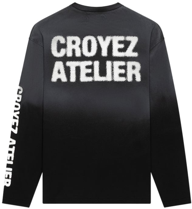 Croyez Croyez Sprayed Atelier Longsleeve T-Shirt Zwart