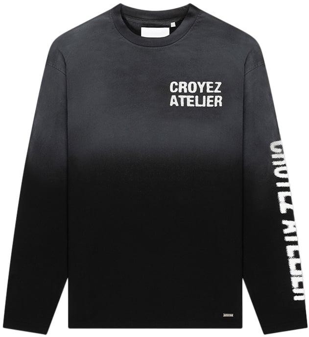 Croyez Croyez Sprayed Atelier Longsleeve T-Shirt Zwart