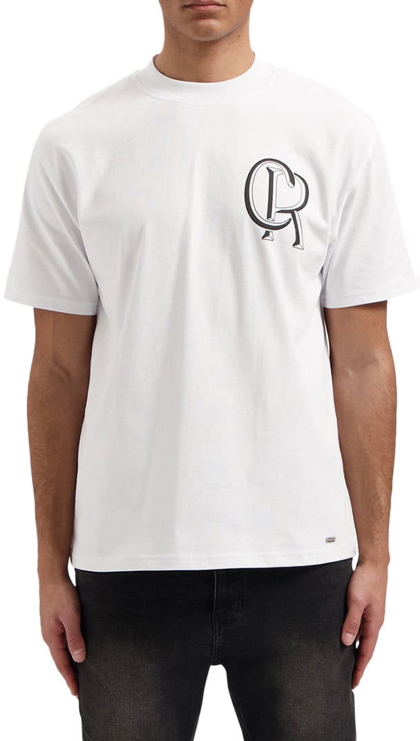 Croyez Croyez Initial T-Shirt Wit