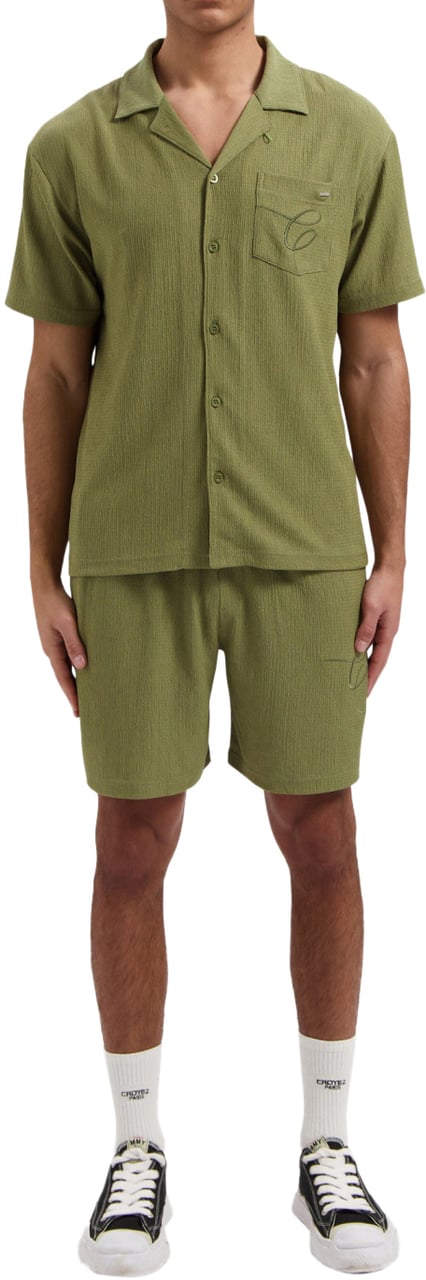 Croyez Croyez Seersucker Shorts Groen