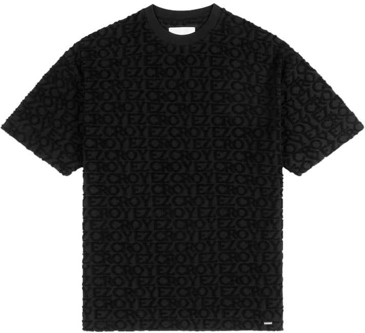 Croyez Croyez Monogram Towelling T-Shirt Zwart