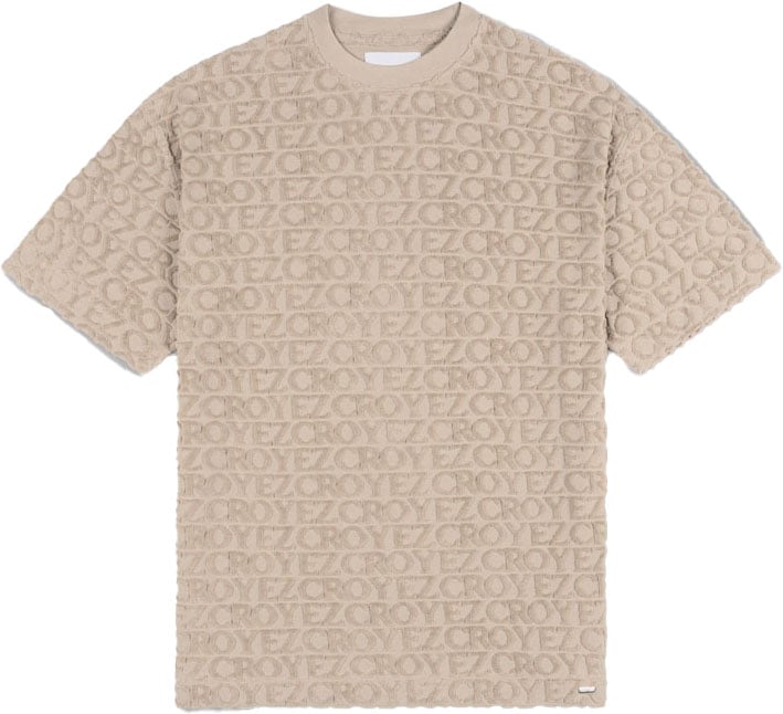 Croyez Croyez Monogram Towelling T-Shirt Grijs