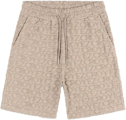 Croyez Croyez Monogram Towelling Shorts Grijs