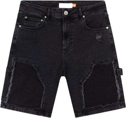 Croyez Croyez CD1 Carpenter Denim Shorts Zwart