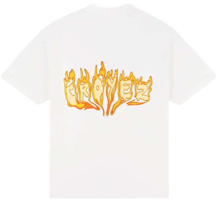 Croyez Croyez Flaming Logo T-Shirt Wit