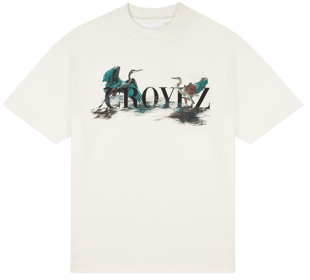 Croyez Croyez Blue Heron T-Shirt Beige