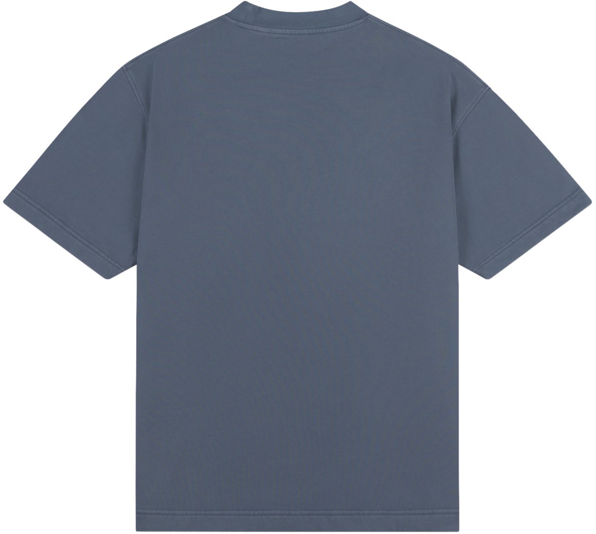 Croyez Croyez Garment Dye Fraternité T-Shirt Blauw