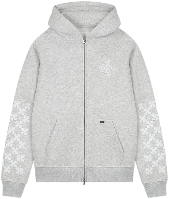 Croyez Croyez Cross Zip Hoodie Grijs