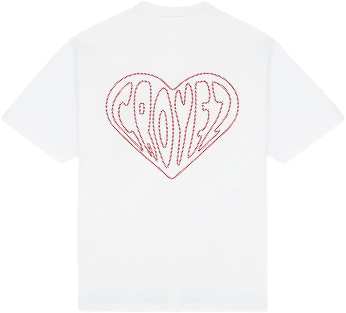 Croyez Croyez Stitched Heart T-Shirt Wit
