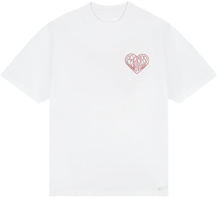 Croyez Croyez Stitched Heart T-Shirt Wit