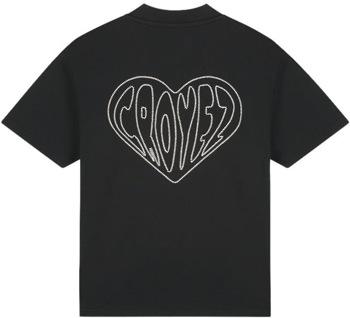 Croyez Croyez Stitched Heart T-Shirt Zwart