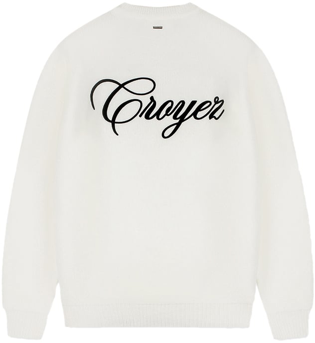 Croyez Croyez Script Knit Sweater Wit
