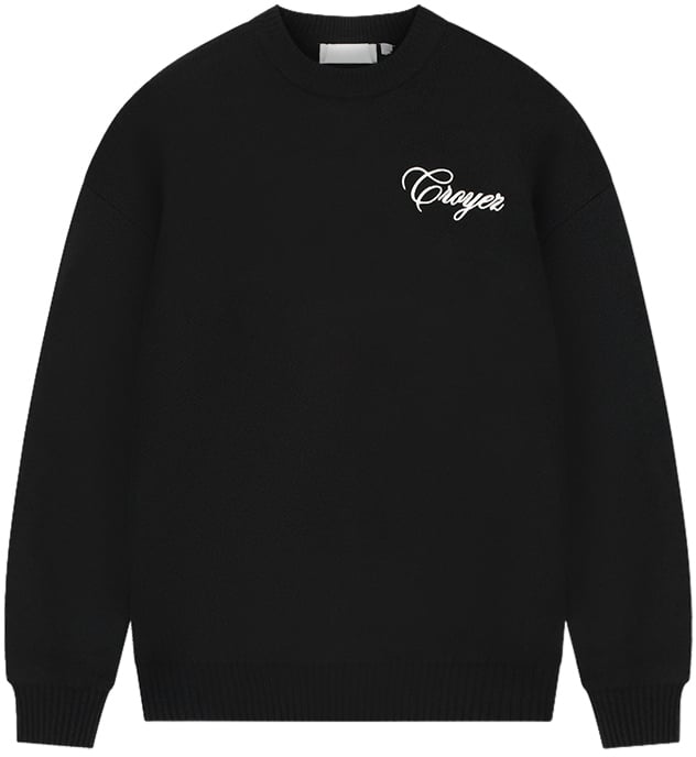Croyez Croyez Script Knit Sweater Zwart