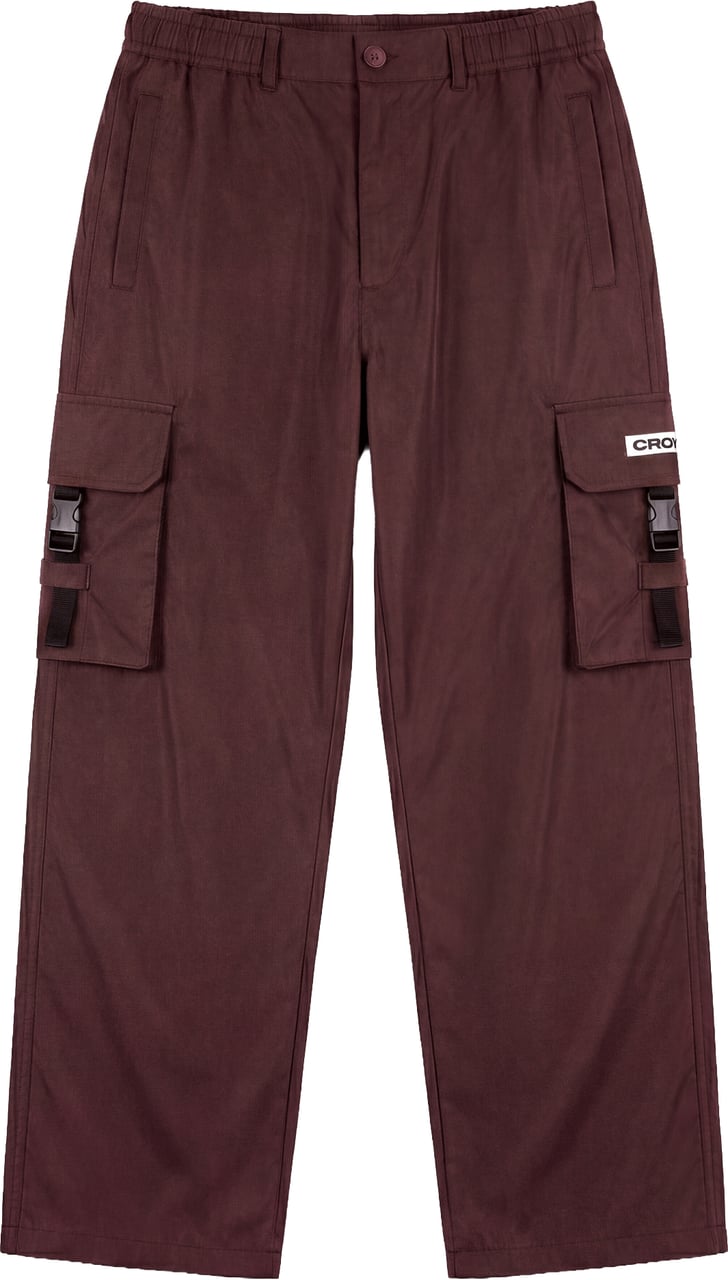 Croyez Croyez Etiquette Nylon Pants Maroon