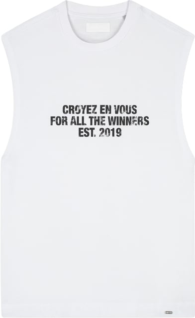 Croyez Winners Sleeveless T-Shirt Wit