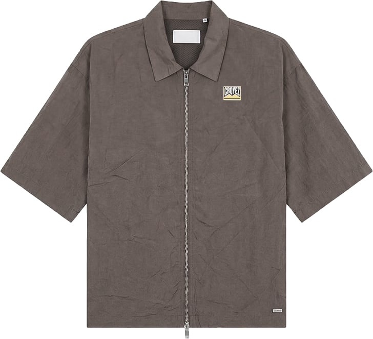 Croyez Crinkle Patch Shirt Bruin