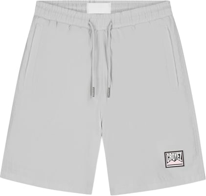 Croyez Croyez Crinkle Patch Shorts Grijs