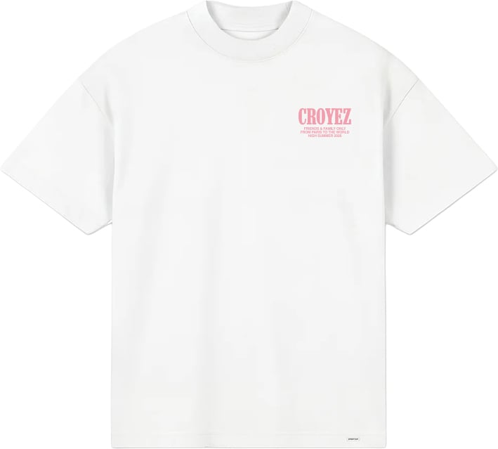 Croyez Flower And Heart T-Shirt Wit