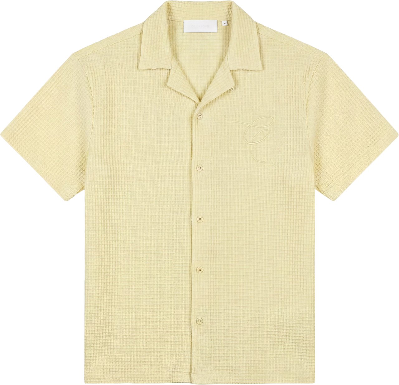 Croyez Initial Waffle Shirt Geel
