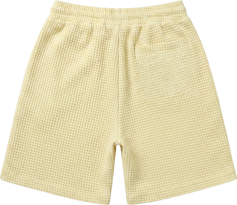 Croyez Initial Waffle Shorts Geel