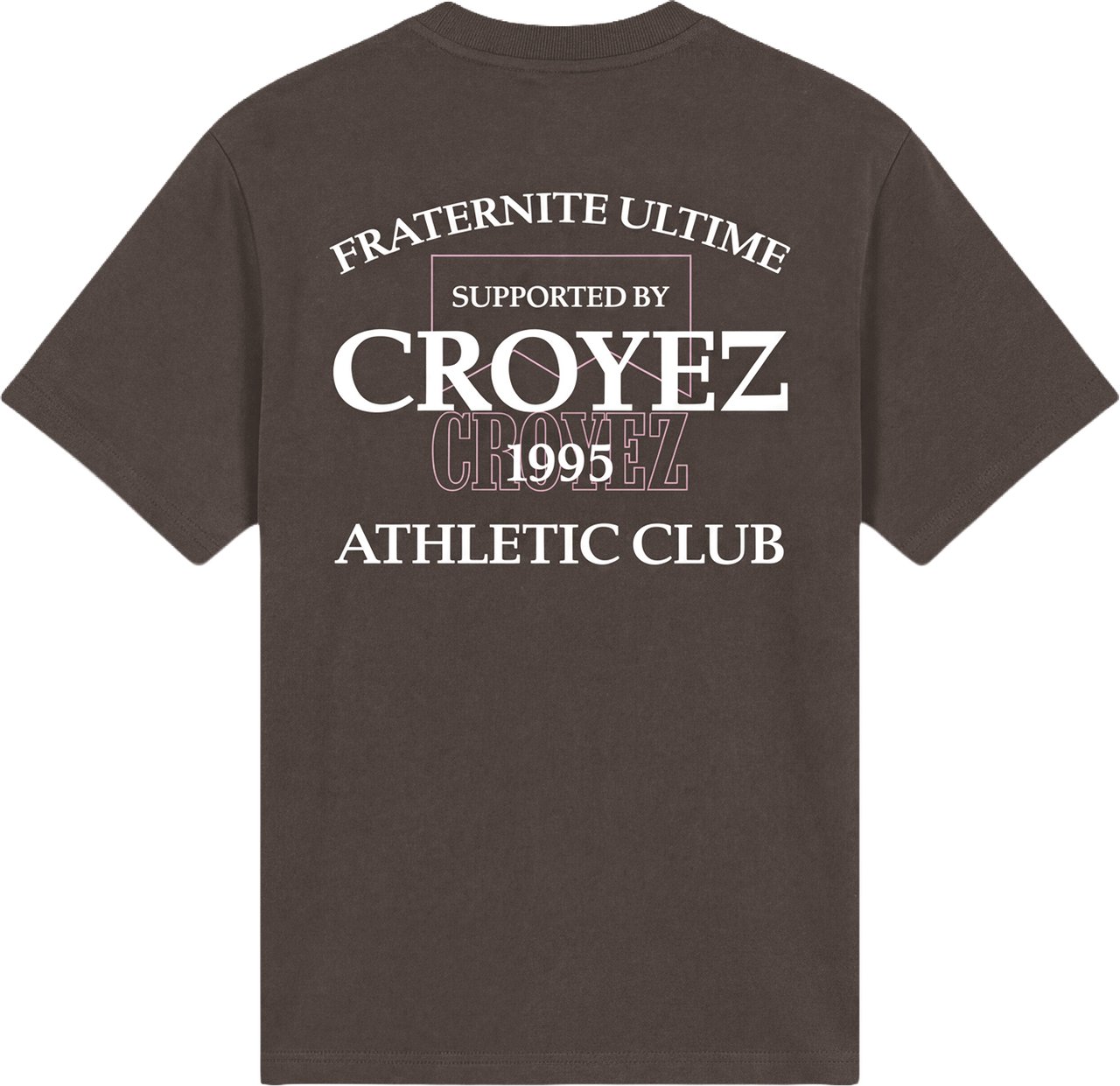 Croyez Croyez Overlay Fraternite T-Shirt CRA40026063 Washed Brown 5022 Bruin