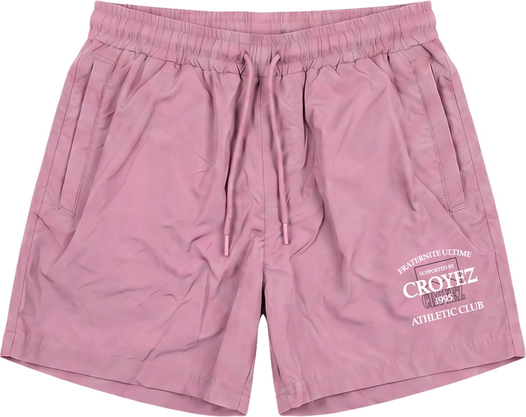 Croyez Croyez Overlay Fraternite Swim Shorts Roze