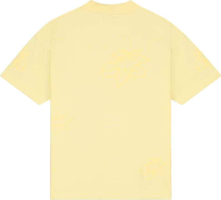 Croyez Croyez Initial Flower T-Shirt Geel