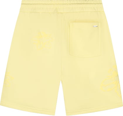 Croyez Initial Flower Shorts Geel