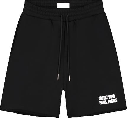 Croyez Croyez Relaxed Paris Shorts Zwart