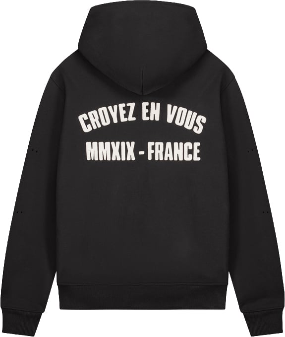 Croyez Rhinestone Zip Hoodie Zwart