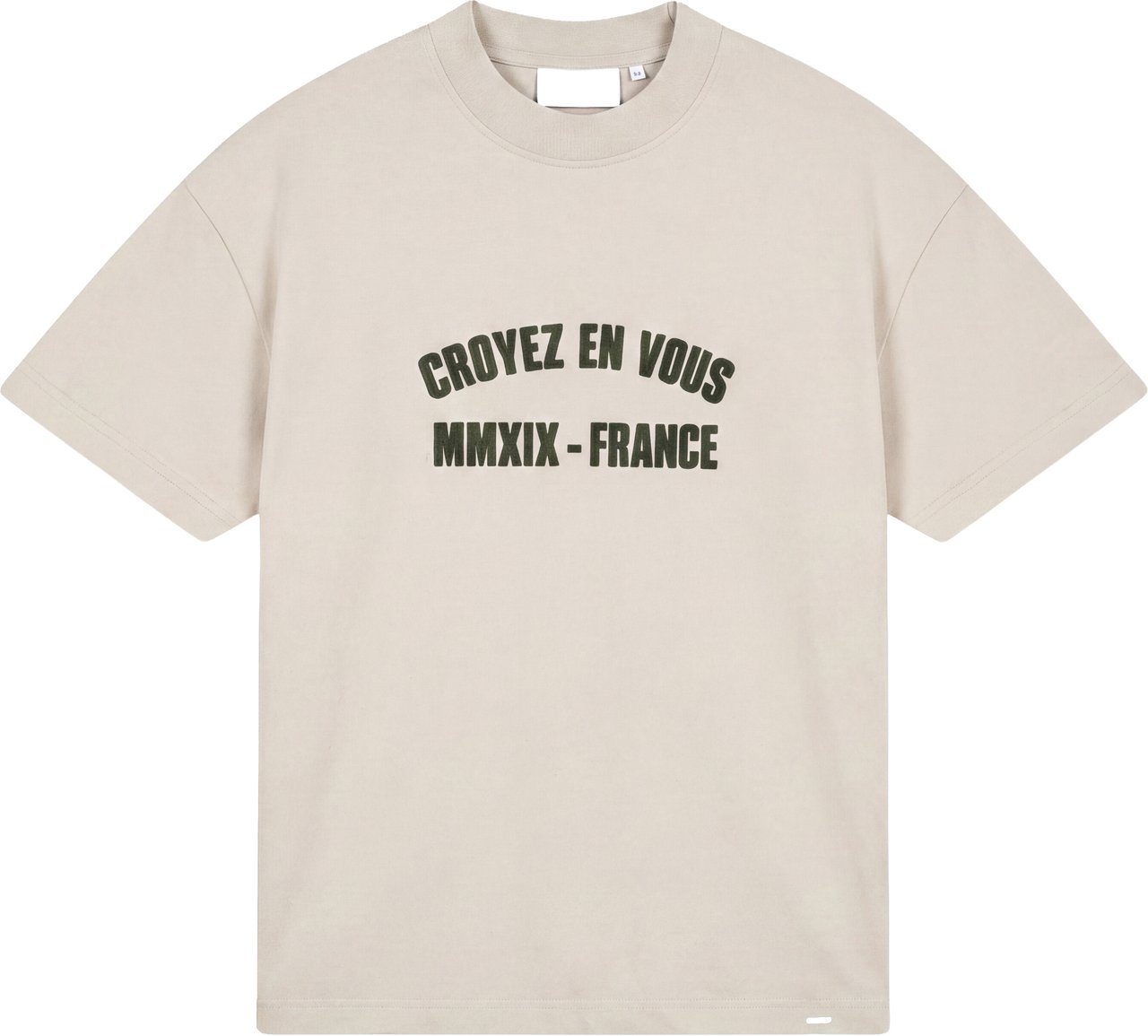 Croyez Applique T-Shirt Beige