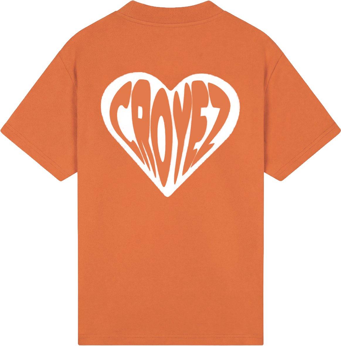 Croyez Puffed Heart T-Shirt Oranje