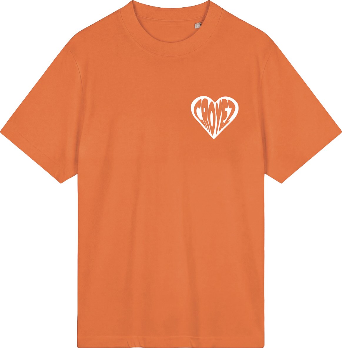 Croyez Puffed Heart T-Shirt Oranje