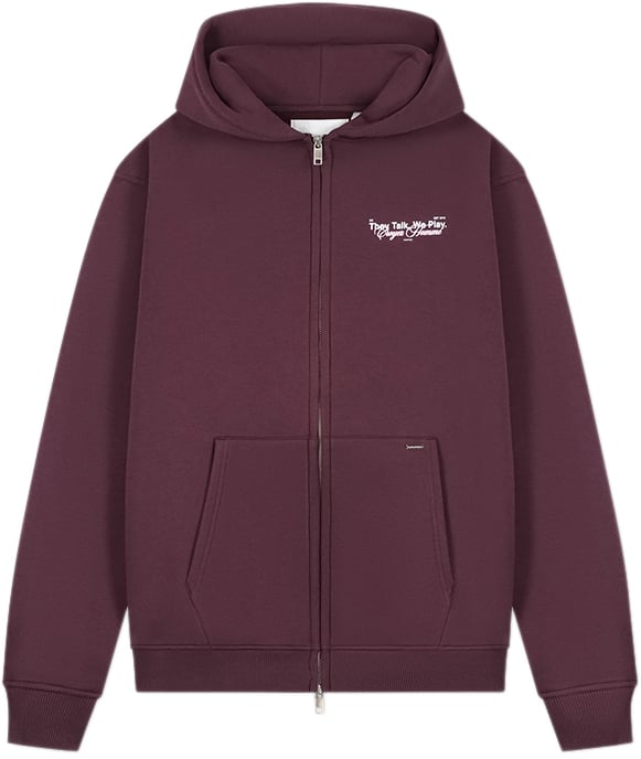 Croyez Croyez Talk And Play Zip Hoodie Maroon