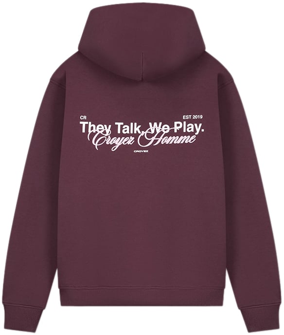 Croyez Croyez Talk And Play Zip Hoodie Maroon