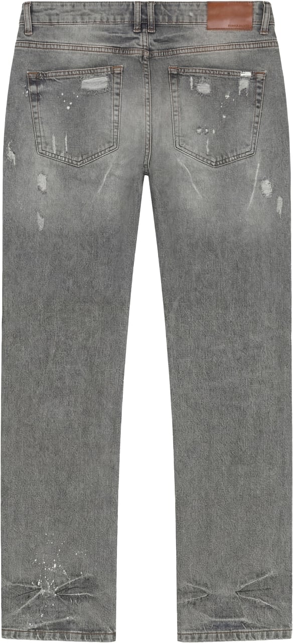 Croyez Croyez Straight Leg Washed Denim Grijs