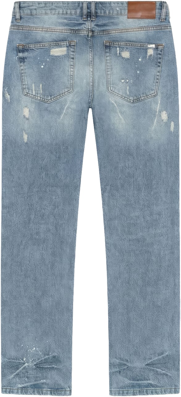 Croyez Croyez Straight Leg Washed Denim Blauw