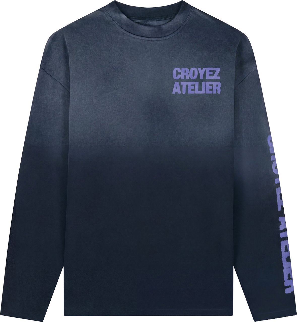 Croyez Sprayed Atelier Longsleeve CRB30026013 Black 49001 Zwart
