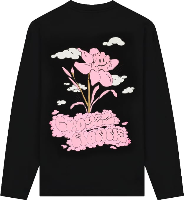 Croyez Croyez Fleur Heureuse Longsleeve Zwart