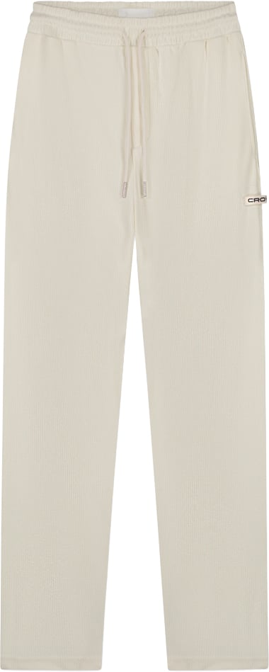 Croyez Croyez Plisse Straight Leg Pants Wit