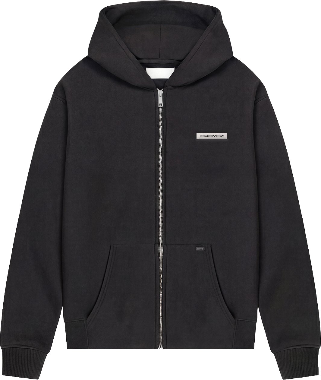 Croyez Etiquette Zip Hoodie Zwart