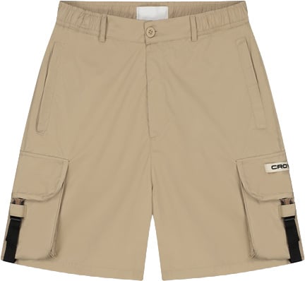 Croyez Croyez Etiquette Nylon Shorts Beige